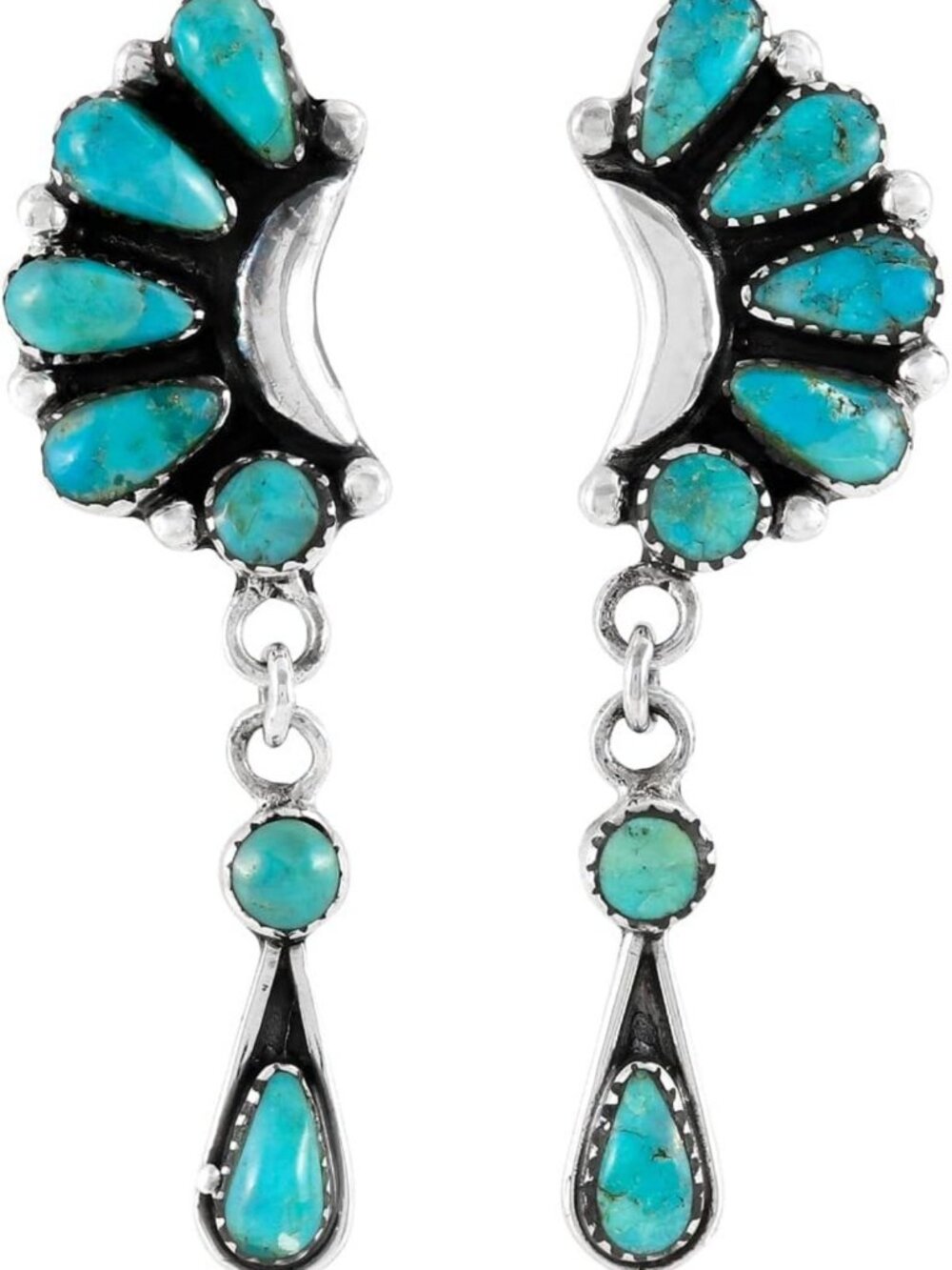 Turquoise Gemstone Earrings in 925 Sterling Silver - Choose Your Color!